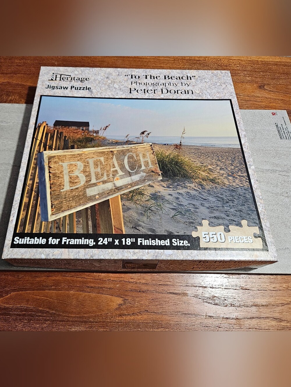 Heritage "To The Beach"Coastal Puzzle in Blue and Tan.Photographer Peter Doran.